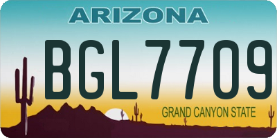 AZ license plate BGL7709