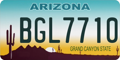 AZ license plate BGL7710