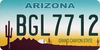AZ license plate BGL7712