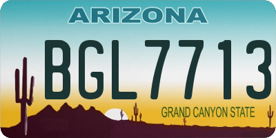 AZ license plate BGL7713