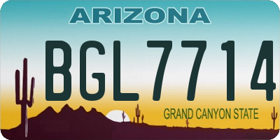 AZ license plate BGL7714
