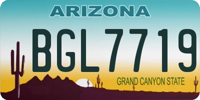 AZ license plate BGL7719