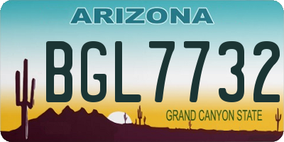 AZ license plate BGL7732