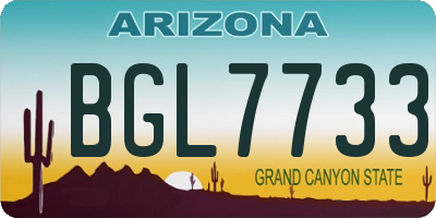 AZ license plate BGL7733
