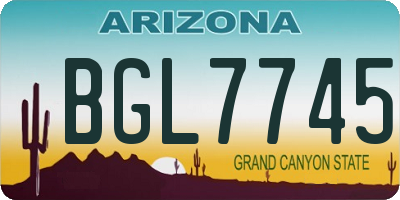 AZ license plate BGL7745