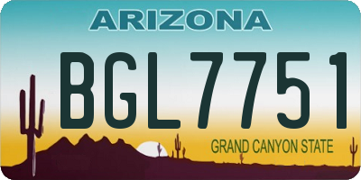 AZ license plate BGL7751