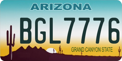 AZ license plate BGL7776