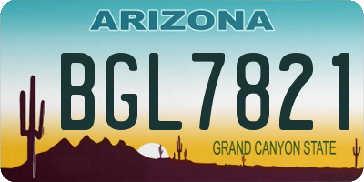 AZ license plate BGL7821