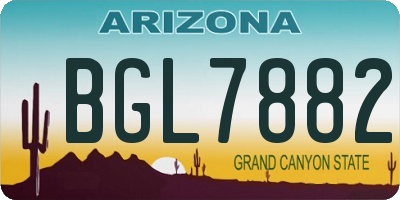 AZ license plate BGL7882