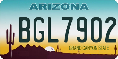 AZ license plate BGL7902