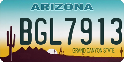 AZ license plate BGL7913