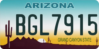AZ license plate BGL7915