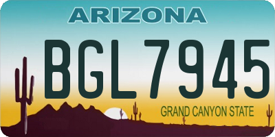 AZ license plate BGL7945