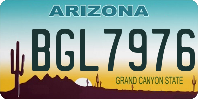 AZ license plate BGL7976