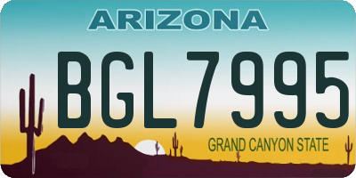 AZ license plate BGL7995