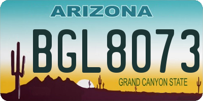 AZ license plate BGL8073