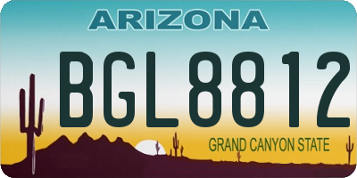 AZ license plate BGL8812