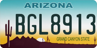 AZ license plate BGL8913