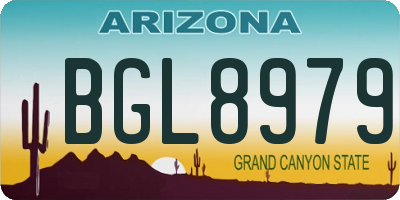 AZ license plate BGL8979