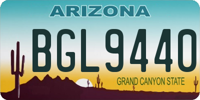 AZ license plate BGL9440