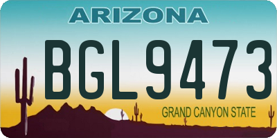 AZ license plate BGL9473