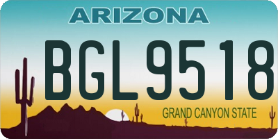 AZ license plate BGL9518
