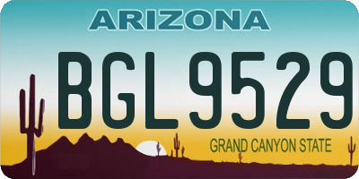 AZ license plate BGL9529