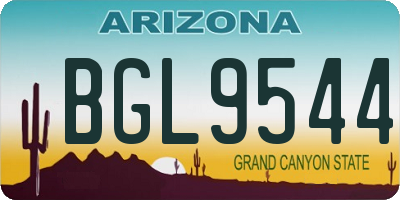 AZ license plate BGL9544