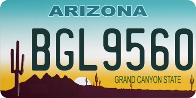 AZ license plate BGL9560