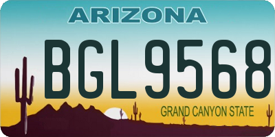 AZ license plate BGL9568