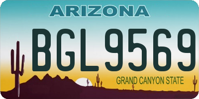 AZ license plate BGL9569