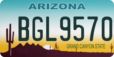 AZ license plate BGL9570