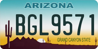 AZ license plate BGL9571