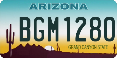 AZ license plate BGM1280