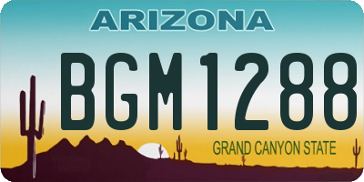 AZ license plate BGM1288