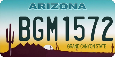 AZ license plate BGM1572