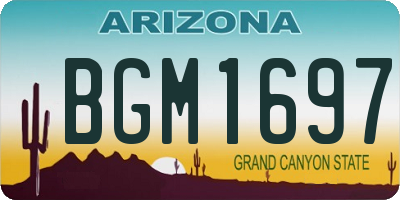 AZ license plate BGM1697