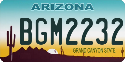 AZ license plate BGM2232