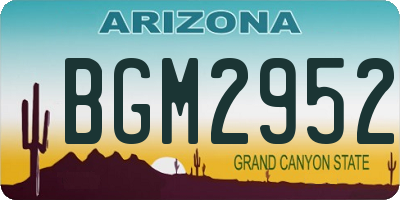 AZ license plate BGM2952