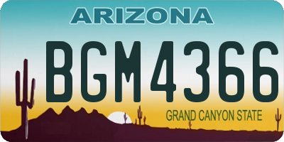 AZ license plate BGM4366