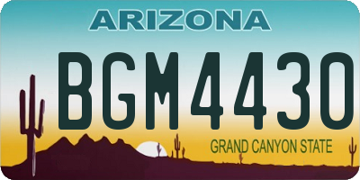 AZ license plate BGM4430
