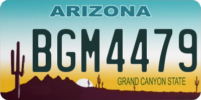 AZ license plate BGM4479