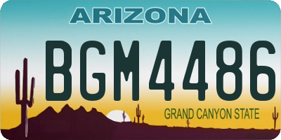 AZ license plate BGM4486