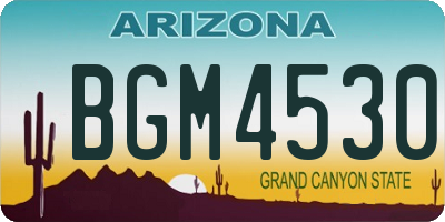 AZ license plate BGM4530