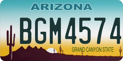 AZ license plate BGM4574