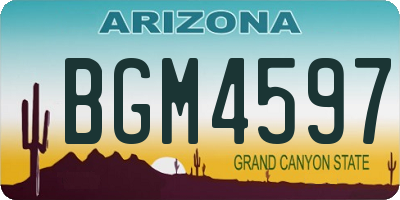 AZ license plate BGM4597