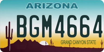 AZ license plate BGM4664