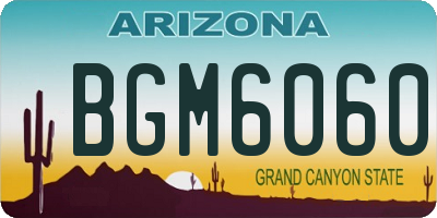 AZ license plate BGM6060