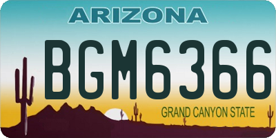 AZ license plate BGM6366