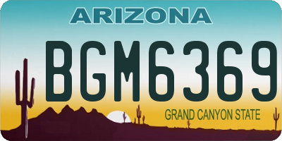 AZ license plate BGM6369